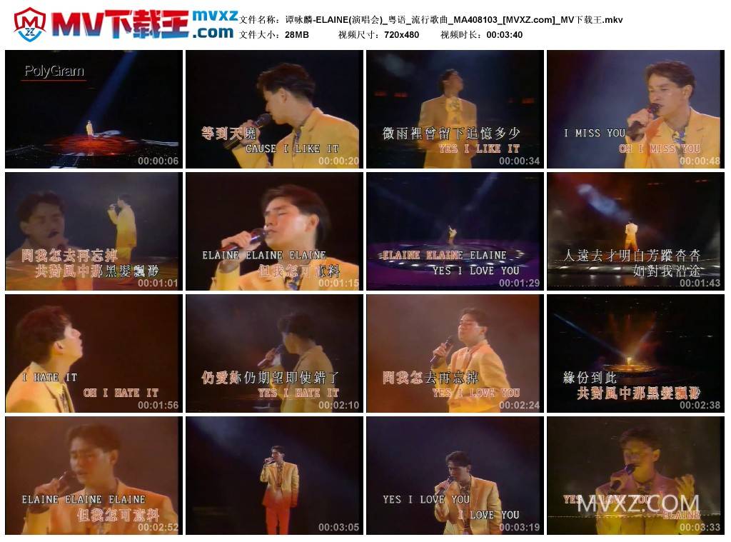 谭咏麟-ELAINE(演唱会)_粤语_流行歌曲_MA408103